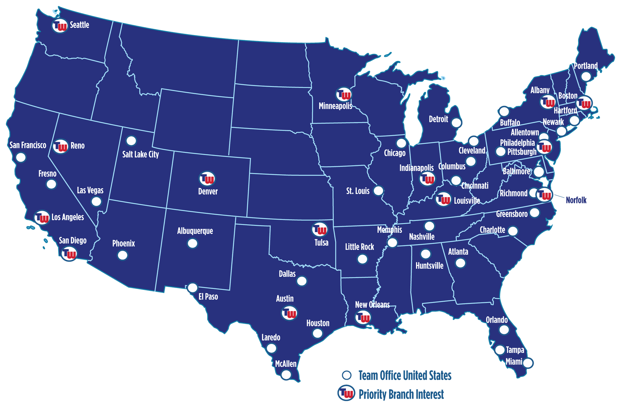 Team Branch Recruitment Map